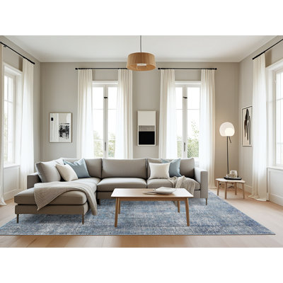 Tapis oriental bleu / gris Decorah