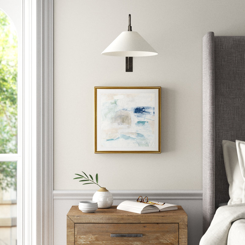 « pebble coast iii »-reproduction d’art sur toile, Cadre doré, H 17,5 po x l 17,5 po x P 1,5 po