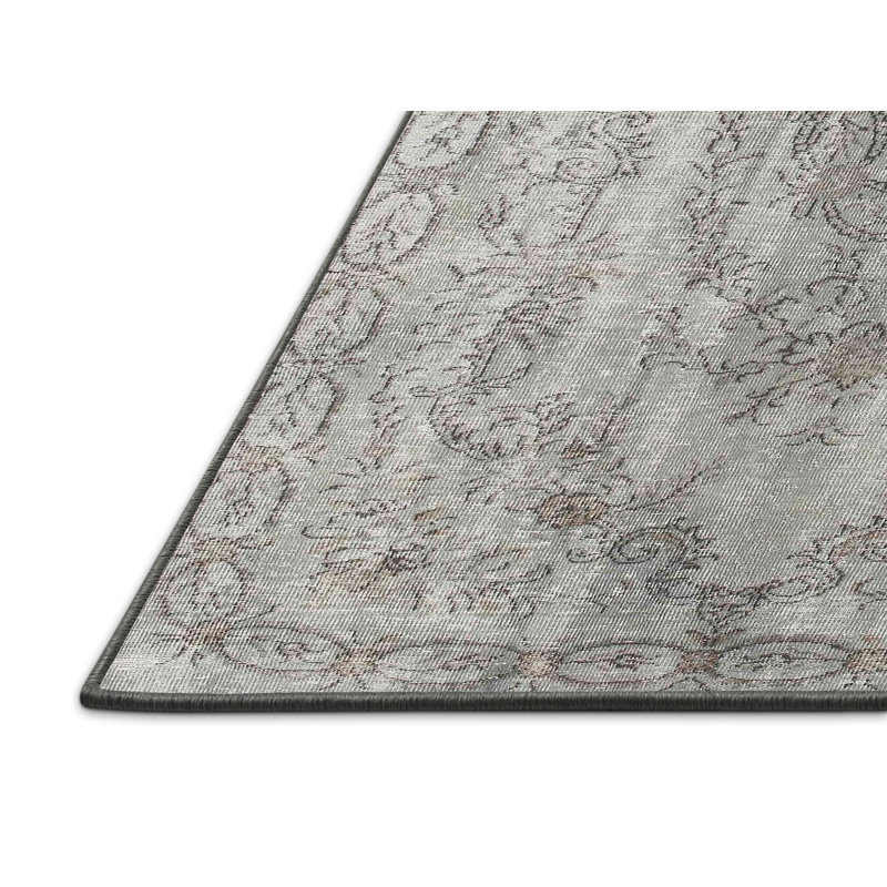 Tapis gris zone contemporaine, Rectangle 4 pi x 6 pi