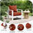 Wynee 24"W X 24"D Outdoor Cushions 6.5'' Deep Seating Cushion Set Indoor and Outdoor Seat / Back Cushion, Only Cushions-1124802909