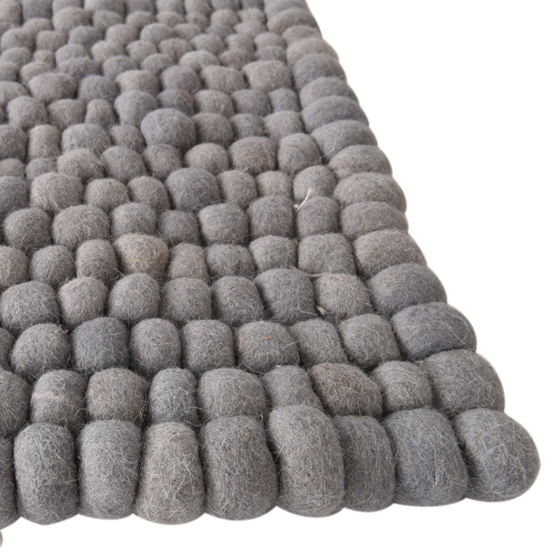 Tapis gris en laine Gregorey, Tapis de couloir 2 pi 2 po x 6 pi 1 po