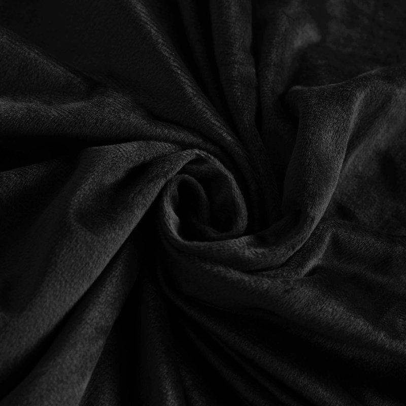 Ensemble de housse de couette en velours , Housse de couette très grand et 2 très grandes t, Noir