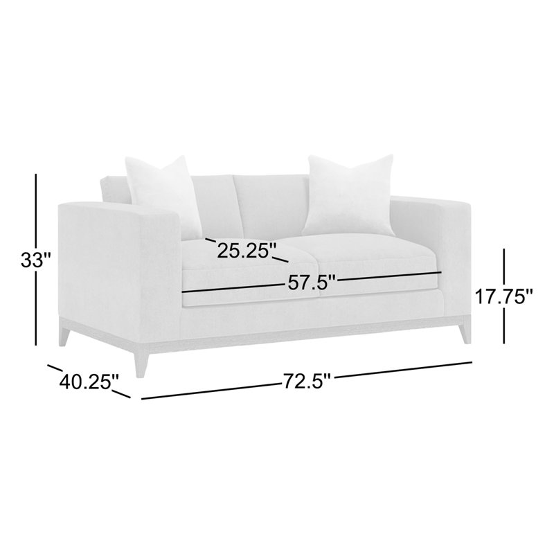 Noel Fabric Loveseat, Oatmeal