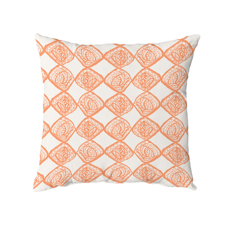 Housse et insert de coussin extérieur d'extérieur, 16" x 16", Orange clair