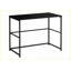 Bureaux, bureau d'ordinateur de bureau de 40 po avec tiroirs de rangement, configuration gauche / droite, industriel moderne, stratifié noir et amp; Métal | Noir | Panneau de particules-2016895788