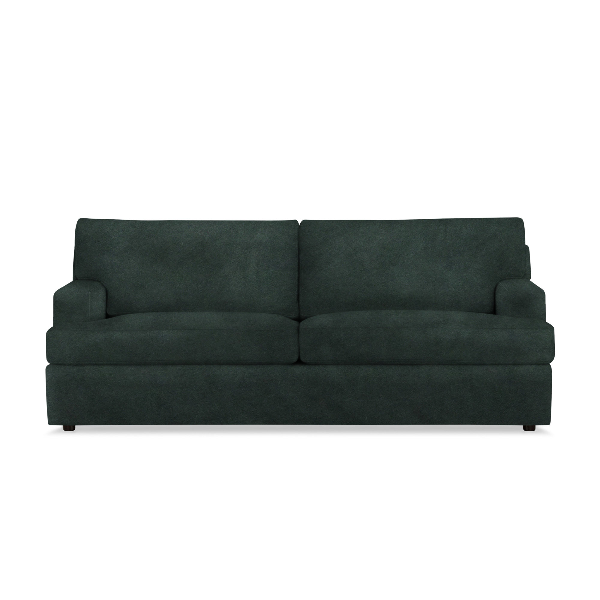 Cleo 84" Upholstered Custom Sofa, Bella Hunter Performance Velvet