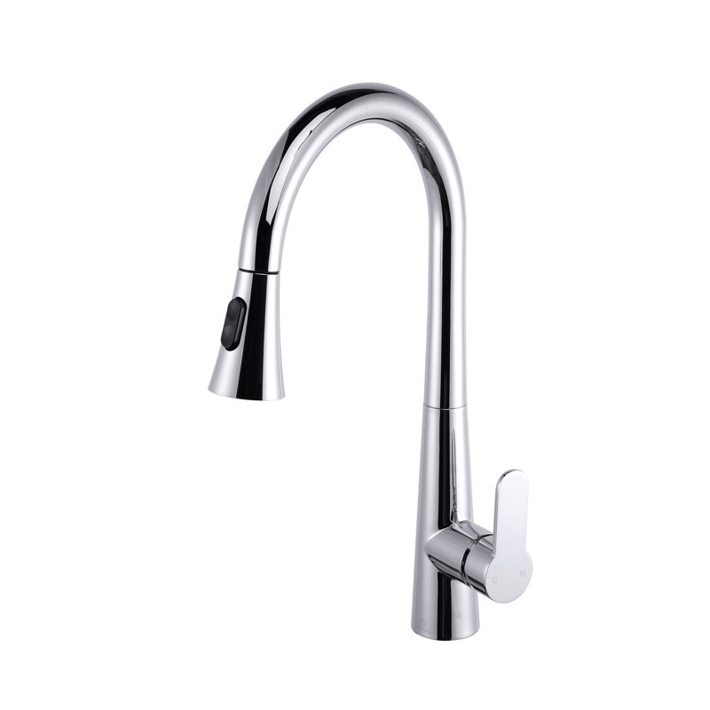 Furio Brass Single-Handle Pull-Down Spray Kitchen Faucet, Chrome