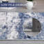 Tapis abstrait, tapis de couloir lavable à la machine avec envers antidérapant, tapis de maison de campagne moderne délavé doux pour la cuisine et la chambre à coucher (bleu)-765934030
