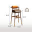 Tabouret de bar en bois massif rétro-107971783