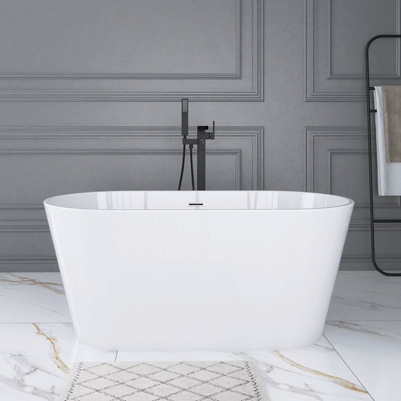 Baignoire de trempage autoportante en acrylique 55 po