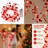 20 LED Beaded String Lights, Red, 3 ft