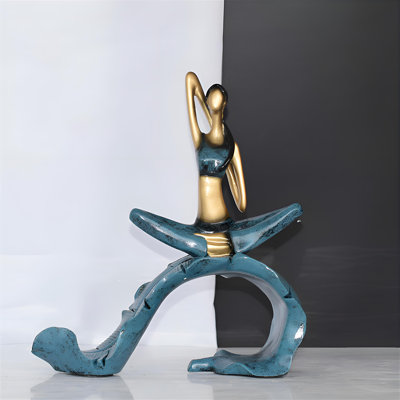 Creative Yoga Pose Figurine Resin Art Sculpture For Home And Studio Decor