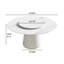 Table de salle à manger 59,05 po Modern White Stone