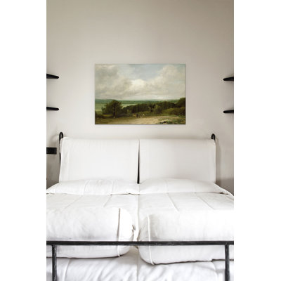 "Wooded Landscape With a Plowman", impression sur toile