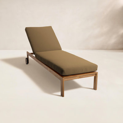 Uvita 25.75'' Outdoor Teak Chaise Lounge Set