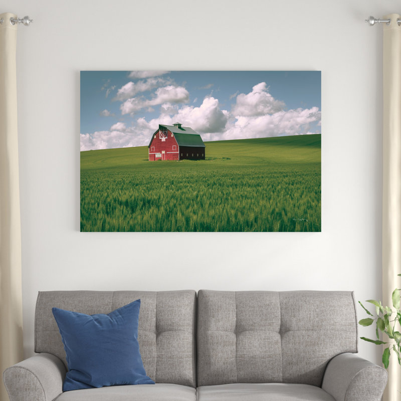 Palouse Red Barn I, H 48 po x l 32 po x P 1,25 po