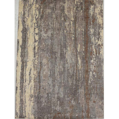 Contemporary One-of-a-Kind Rectangle 9'11" X 13'10" Hand Knotted Area Rug