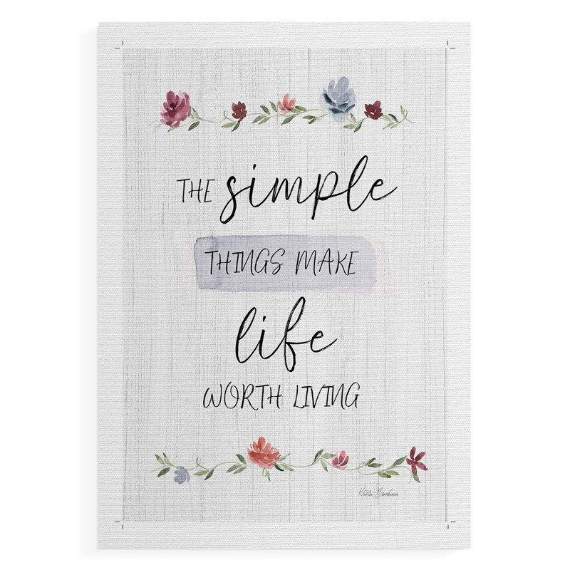 The Simple Things -Canvas Print Only - NOT FRAMED