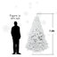 Arbre de Noël blanc de 5 pi avec fil mémoire, arbre en PVC artificiel à charnière à 498 pointes, arbre de Noël de Noël facile à assembler pour la décoration intérieure (ornements non inclus)-330054025