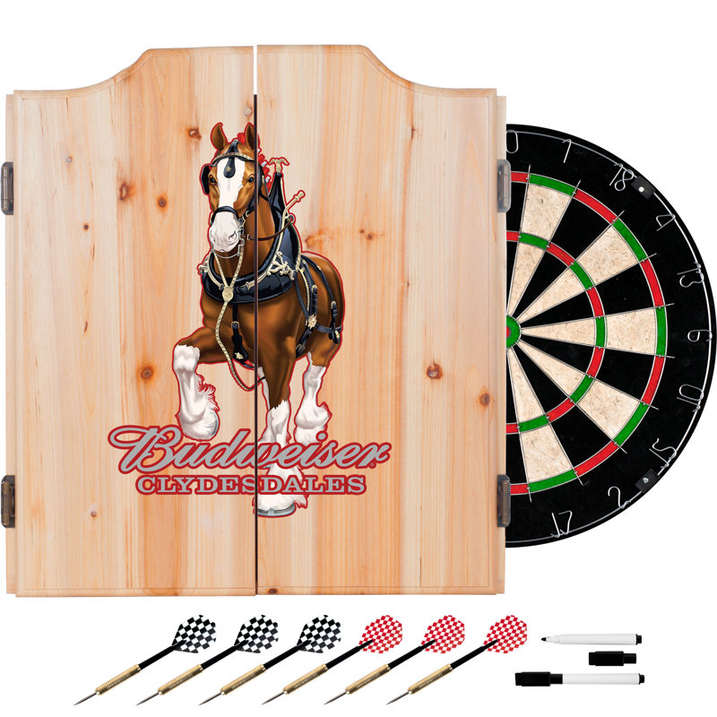 Ensemble de jeu de fléchettes et d'armoires Budweiser Clydesdale