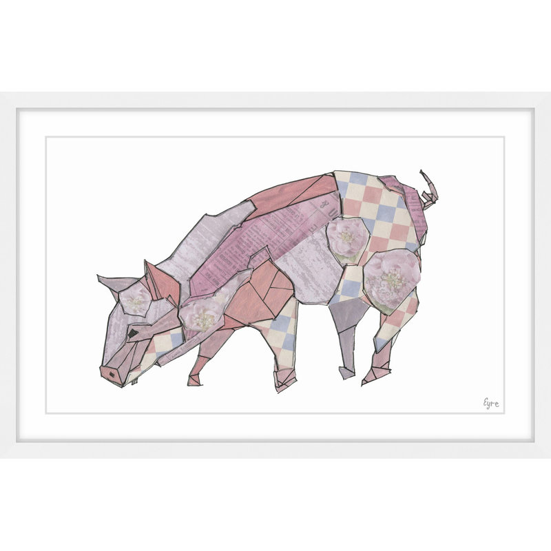 « el cerdo », reproduction d’art encadrée, H 24 po x l 36 po x P 1,5 po