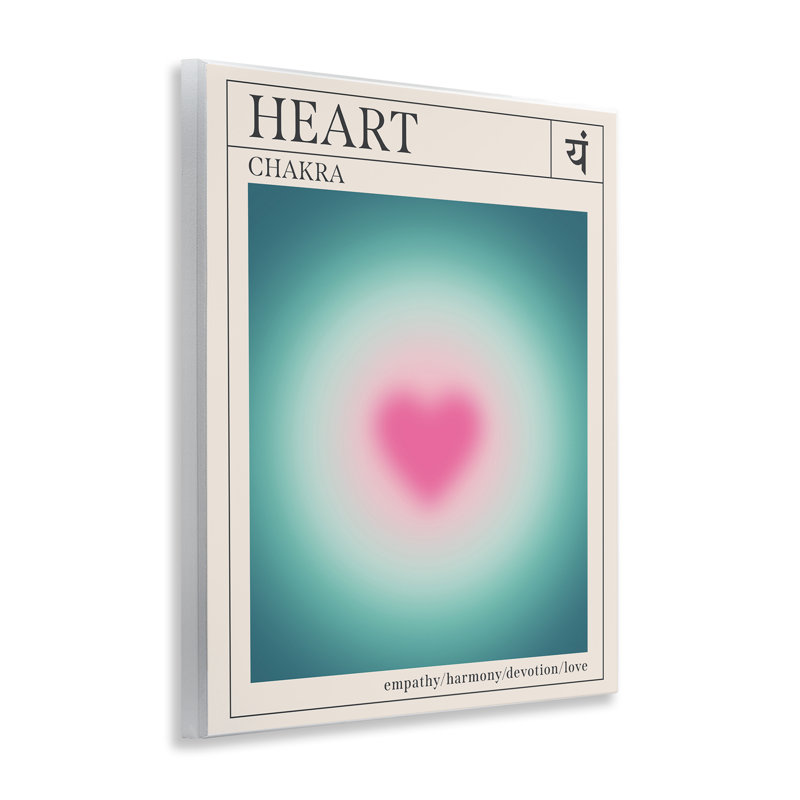 Plaque de méditation Heart Chakra, conception par Wild Apple Portfolio