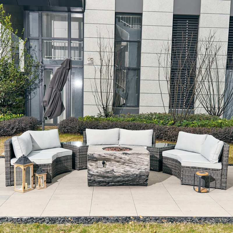 9 Piece Complete Patio Set with Cushions
