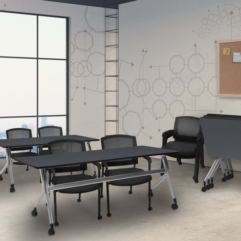 Knight Multi-Purpose Mobile Office Mesh Side Chair - with Casters 12 pack