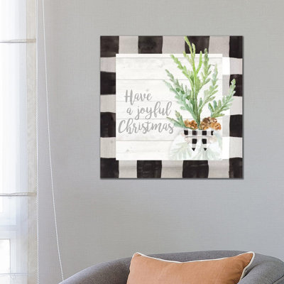 Joyful Christmas 1 Piece Wrapped Canvas Wall Art