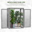 Wooden Mini Greenhouse Cold Frame - Small Greenhouse for Plants, Flowers, Dark Grey