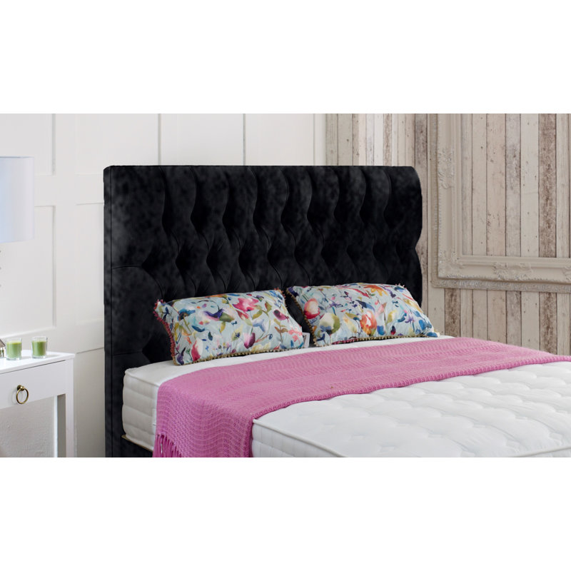 Westbrook Upholstered Headboard, Small Single, Black