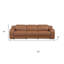 Canapé inclinable en cuir italien marron de 103 po Gracie Mills Riviera