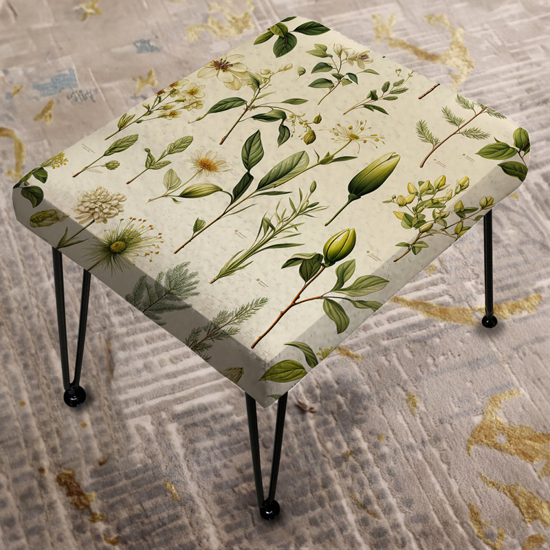 Vintage Greens - repose-pieds rectangulaire Plants