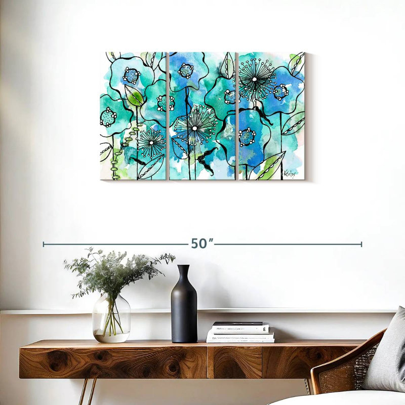 Harnek Blue Tone Garden, 20" H x 33" W