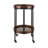 Ashgrove Modern Rustic Oval 2-Shelf Bar Cart With Tempered Glass-119451335