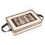 Boîte de rangement pour ustensiles - Boîte de rangement durable pour argenterie à 5 compartiments avec couvercle amovible et poignées faciles à transporter - Beige
