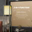  2-Light Modern Floor Lamp with Shelves for Living Room, Bedroom, Black-965953148