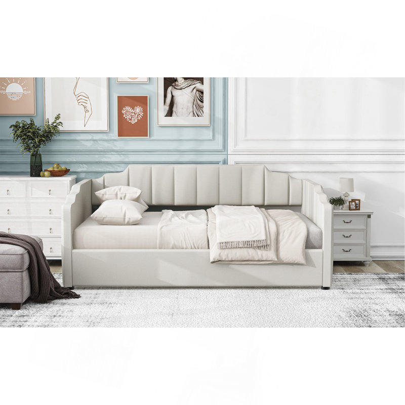 Upholstered Daybed With Underneath Storage,Full Size