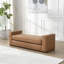 Élégant banc repose-pieds en similicuir avec accoudoirs confortables et structure stable pour une utilisation polyvalente à la maison