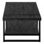Table basse contemporaine de style contemporain avec aspect bois récupéré et pieds en métal noir