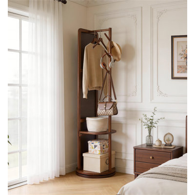 70"x19"Full Length Mirror with Stand,Coat Rack with Mirror,Solid Wood Floor Mirror,Swivel Mirrorfor Bedroom, Living Room, Cloakroom