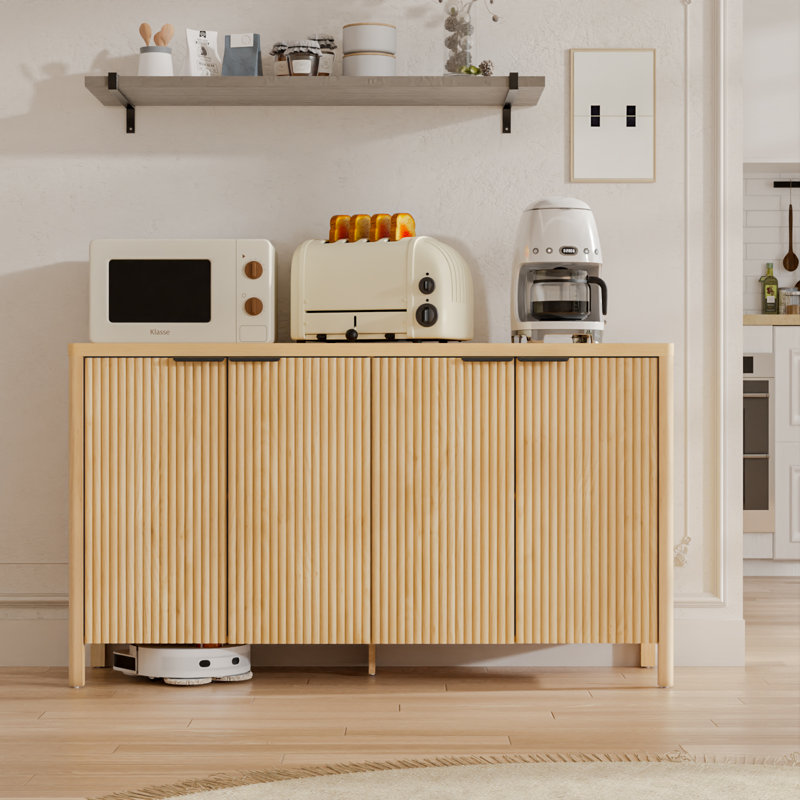 55"W  Storage Sideboard Cabinet with Adjustable Shelves