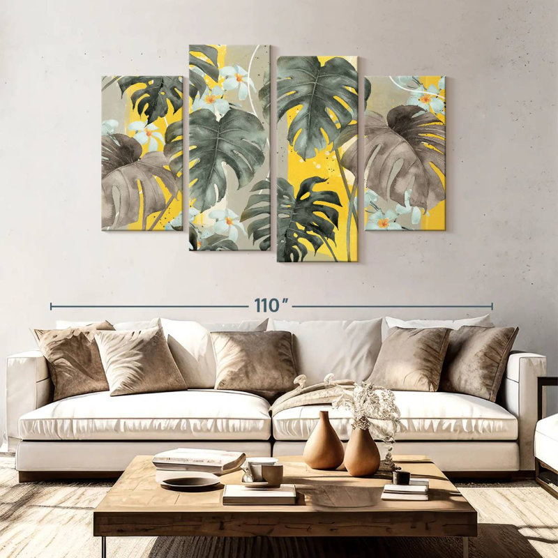 Harnek Monstera Design, 54" H x 84" W