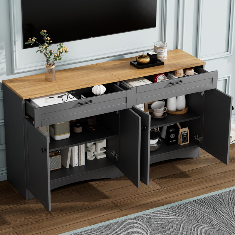 TV Stand For Tvs Up To 70", Gray