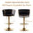 Velvet Bar Stools Set Of 4, Counter Height Bar Chairs With Low Back, Swivel Bar Stools For Kitchen Island, Bar Pub-521898623
