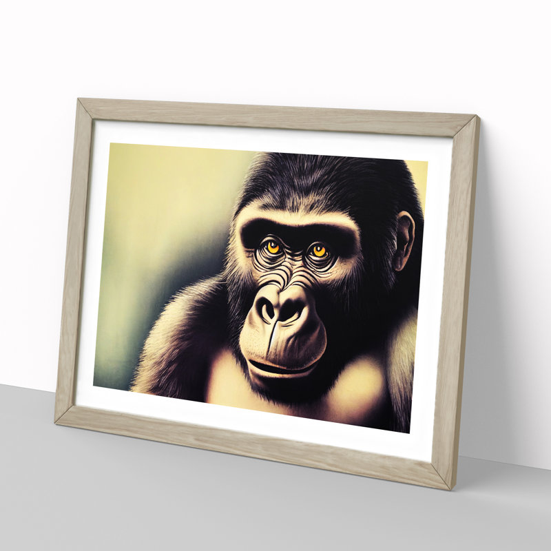 Great Gorilla - Print, 46cm H x 64cm W, Oak