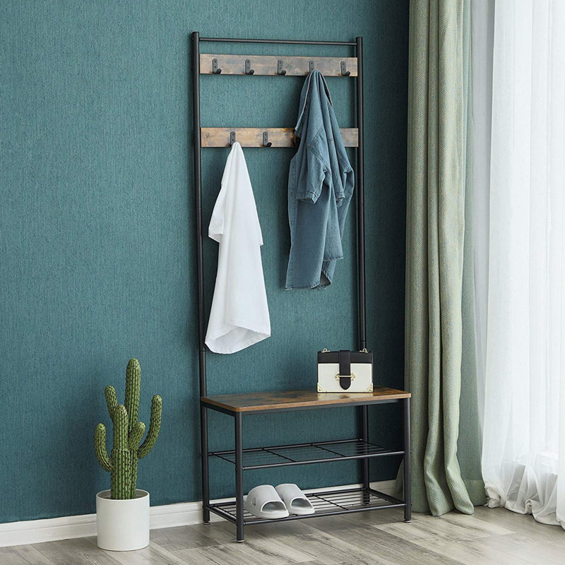 Khalaf Hall Tree 70cm Wide with Shoe Storage