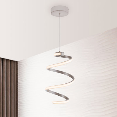Lustre moderne intégré à DEL 12 watts, plafonnier incurvé contemporain à intensité variable