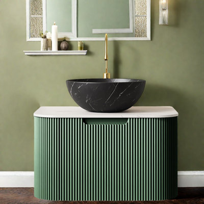 Meuble-lavabo moderne (avec meuble-lavabo et lavabo) avec rangement