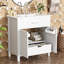 Meuble-lavabo de 30 pouces avec lavabo en céramique et beaucoup de rangement - le choix parfait pour les petites salles de bain